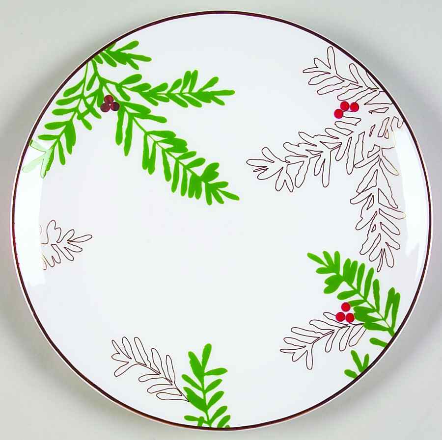 Merry and Bright Pine and Berry Dessert/Pie Plate by Lenox-1