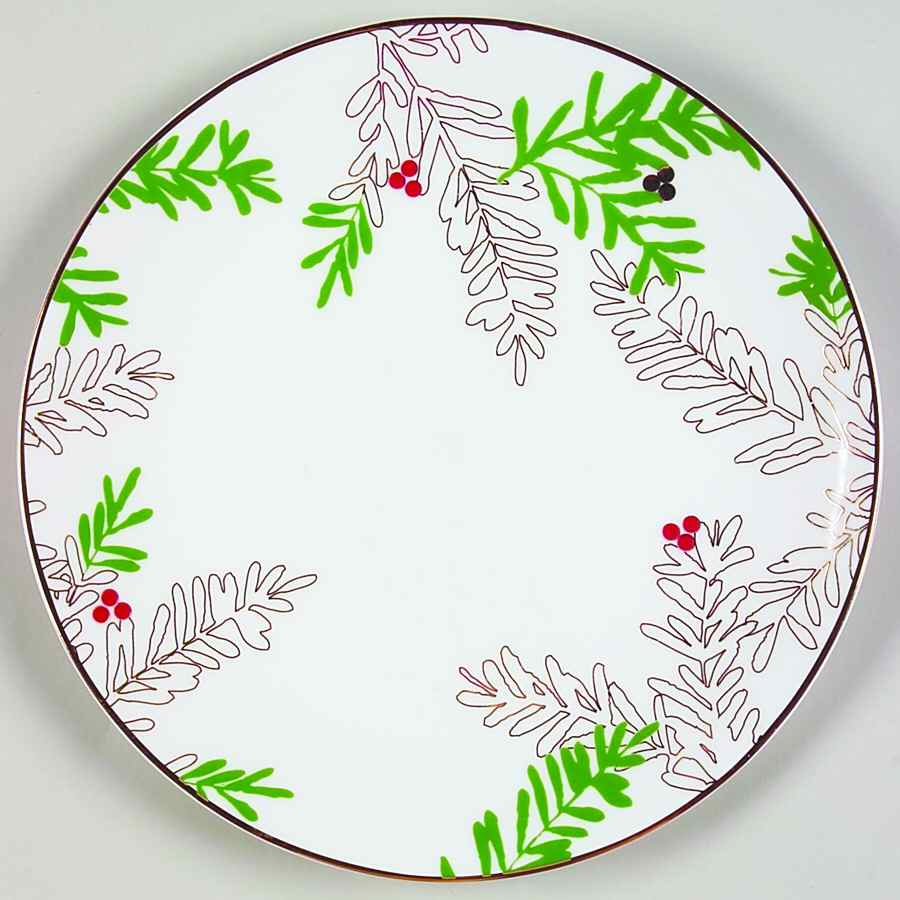 Merry and Bright Pine and Berry Dessert/Pie Plate by Lenox-1