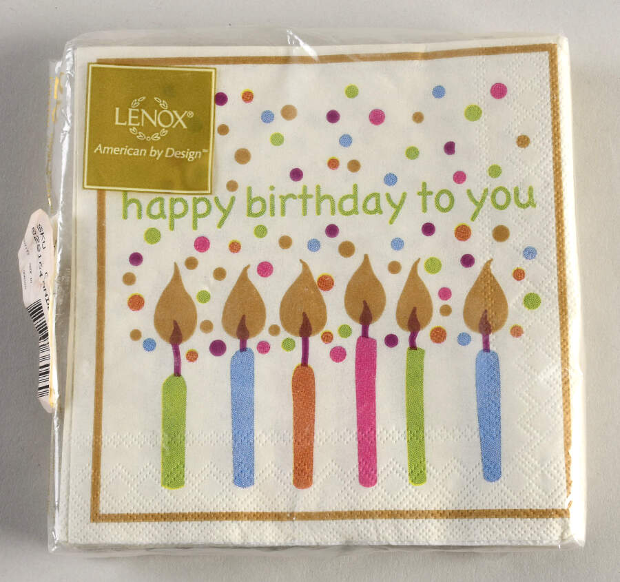 Candles & Confetti Package of Paper Cocktail Napkins by Lenox-1