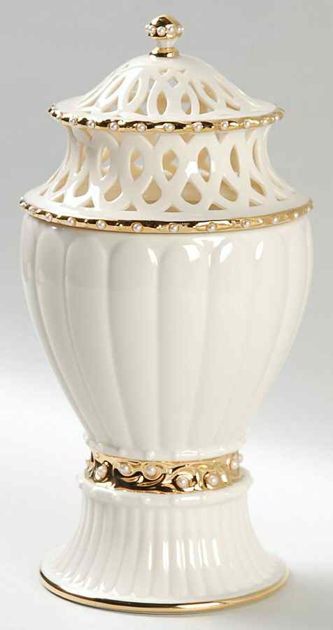 Florentine & Pearl Candle Jar & Lid by Lenox-1