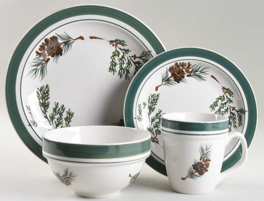 Evergreen 4 Piece Place Setting by LL Bean-1