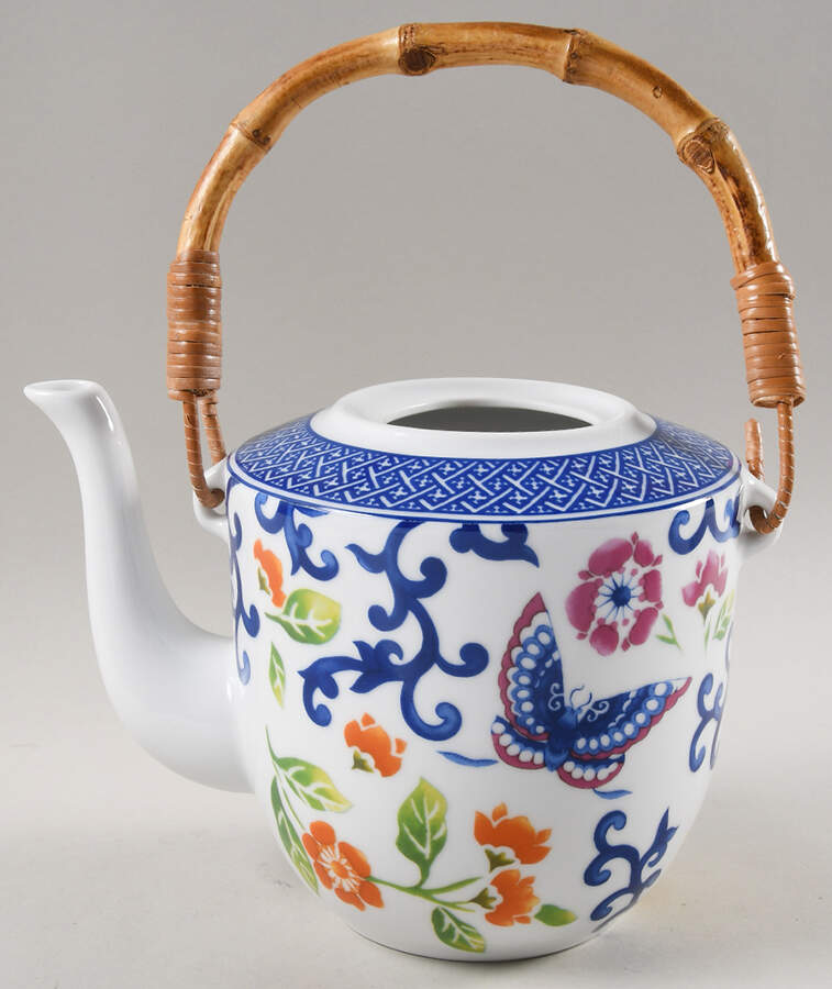 Mandarin Blue Teapot No Removable Top Handle & No Lid by Ralph Lauren China-1