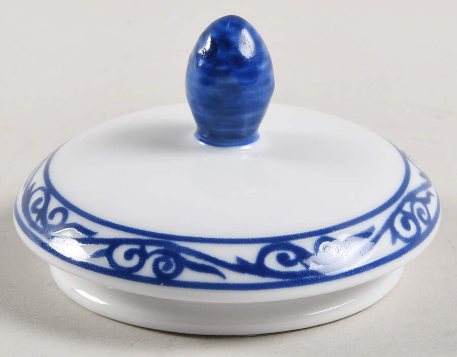 Mandarin Blue Lid for Teapot No Removable Top Handle by Ralph Lauren China-1