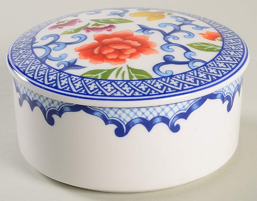 Mandarin Blue 5" Round Box & Lid by Ralph Lauren China-1
