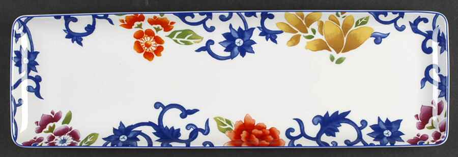 Mandarin Blue Tray Only for 3 Bowl Condiment Set by Ralph Lauren China-1