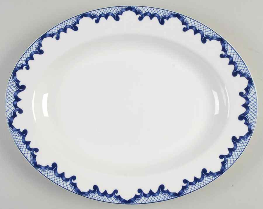 Mandarin Blue 13" Oval Serving Platter by Ralph Lauren China-1