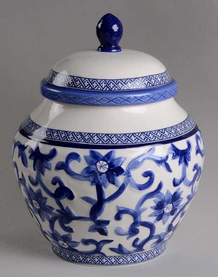 Mandarin Blue Medium Canister & Lid by Ralph Lauren China-1