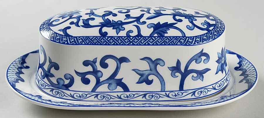 Mandarin Blue 1/4 Lb Covered Butter by Ralph Lauren China-1