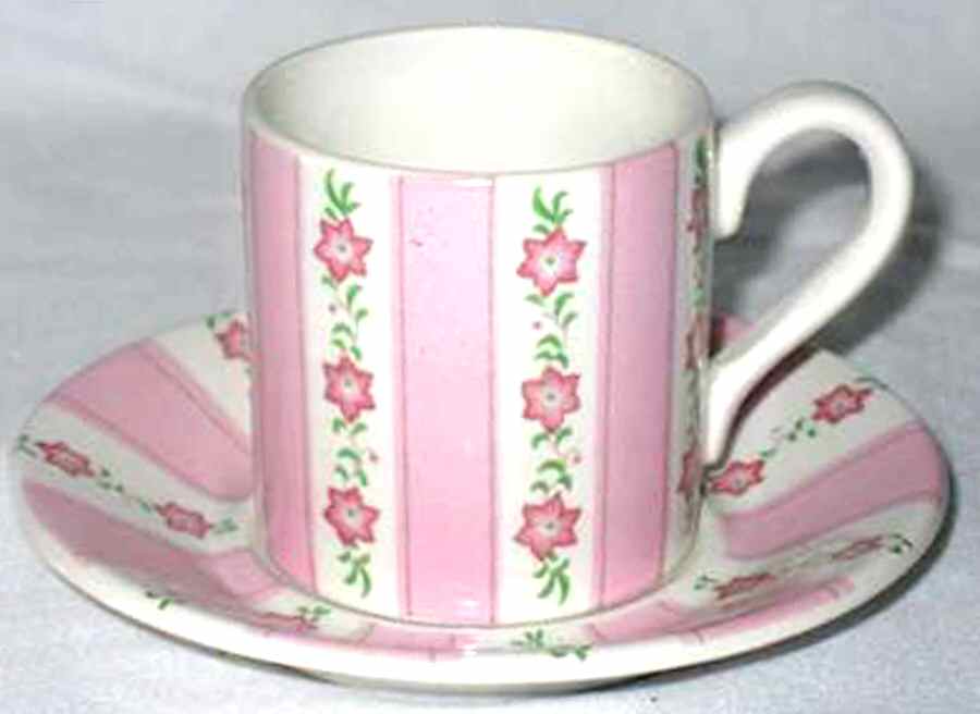 Menuet Flat Demitasse Cup & Saucer Set by Luneville-1