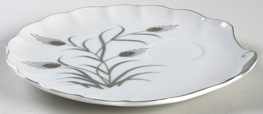 224 (Platinum Wheat & Trim) Snack Plate by Lefton-1