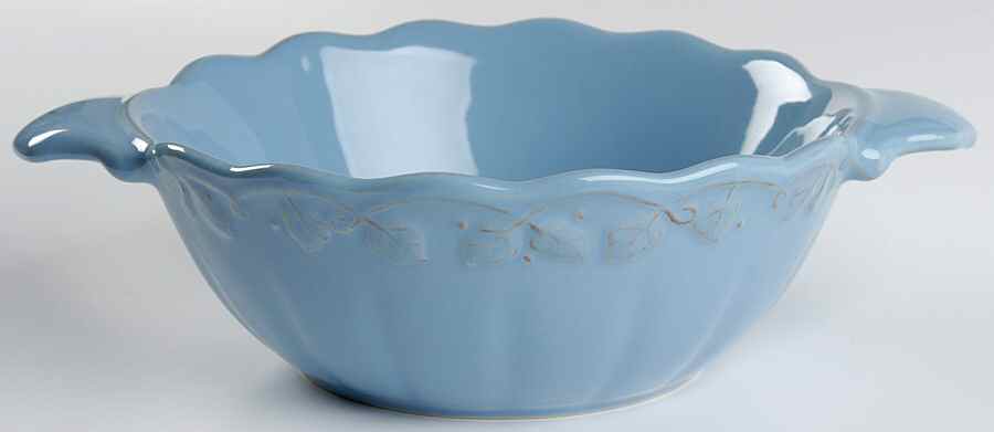 Vintage Vine Blue Mist 11" Round Vegetable Bowl by Longaberger-1
