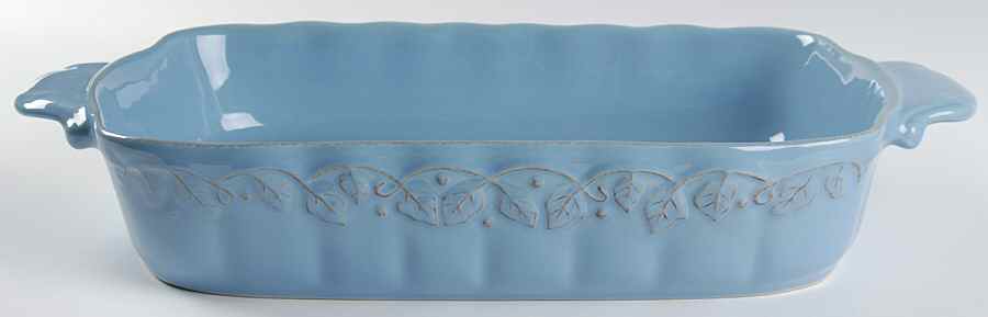 Vintage Vine Blue Mist 17" Rectangular Baker by Longaberger-1