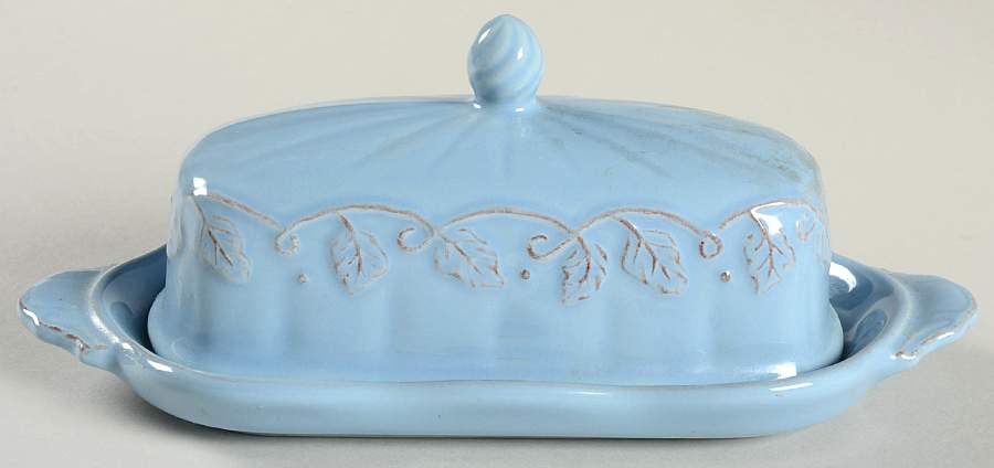 Vintage Vine Blue Mist 1/4 Lb Covered Butter by Longaberger-1