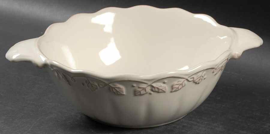 Vintage Vine Cream 8" Round Vegetable Bowl by Longaberger-1