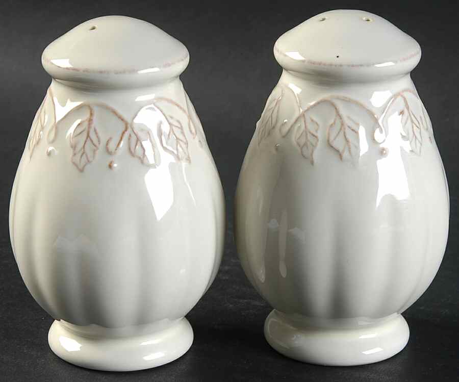 Vintage Vine Cream Salt & Pepper Set by Longaberger-1