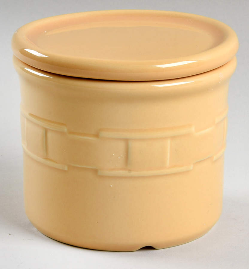 Woven Traditions Butternut 1 Pint Crock with Coaster Lid by Longaberger-1