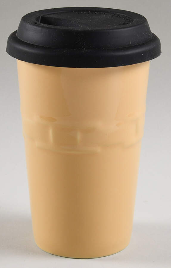 Woven Traditions Butternut Travel Tumbler & Silicone/Plastic Lid by Longaberger-1