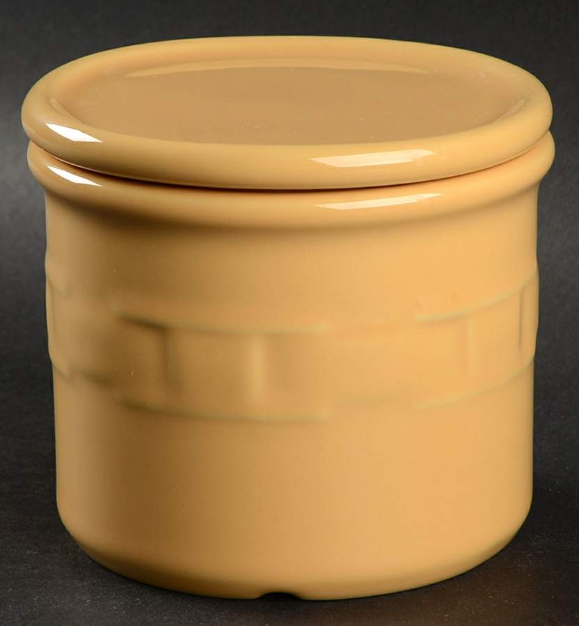 Woven Traditions Butternut 1 Pint Crock with Coaster Lid by Longaberger-1