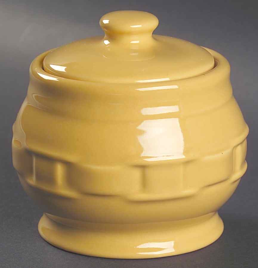 Woven Traditions Butternut Sugar Bowl & Lid by Longaberger-1