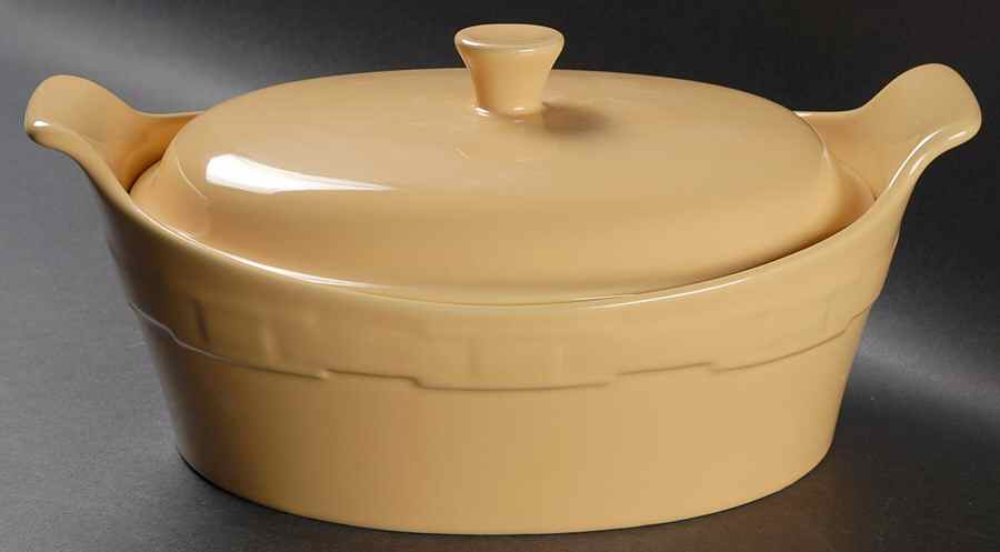 Woven Traditions Butternut 2 Quart Oval Covered Casserole by Longaberger-1