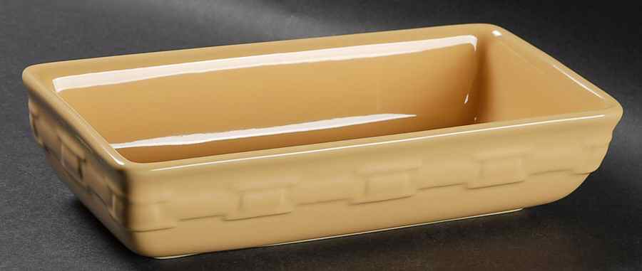 Woven Traditions Butternut 8" Rectangular Vegetable Bowl by Longaberger-1