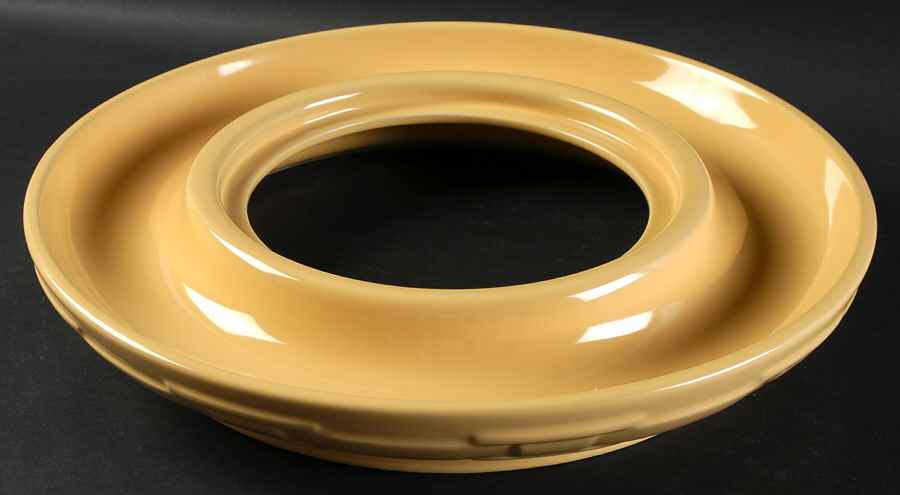 Woven Traditions Butternut Round Cheese & Cracker Tray No Cutting Board by Longaberger-1
