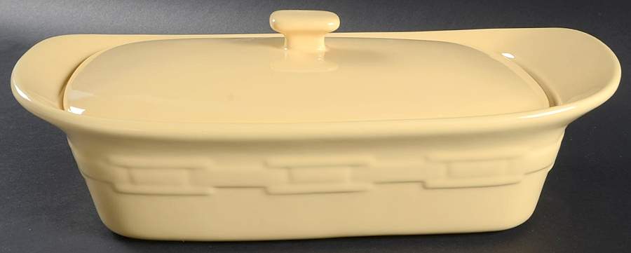 Woven Traditions Butternut 2.75 Quart Rectangular Casserole with Lid by Longaberger-1