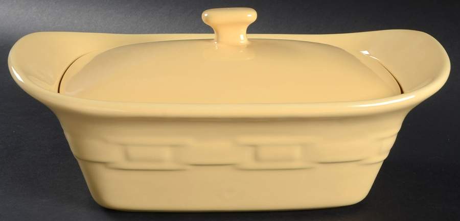 Woven Traditions Butternut 1.5 Quart Rectangular Covered Casserole by Longaberger-1