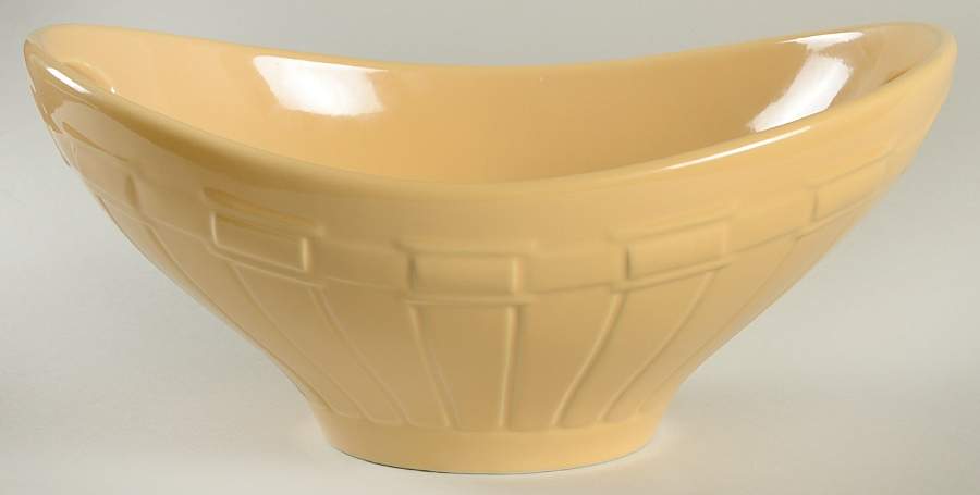 Woven Traditions Butternut 10" Oval Handled Bowl by Longaberger-1
