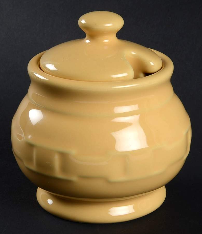 Woven Traditions Butternut Sugar Bowl & Lid by Longaberger-1