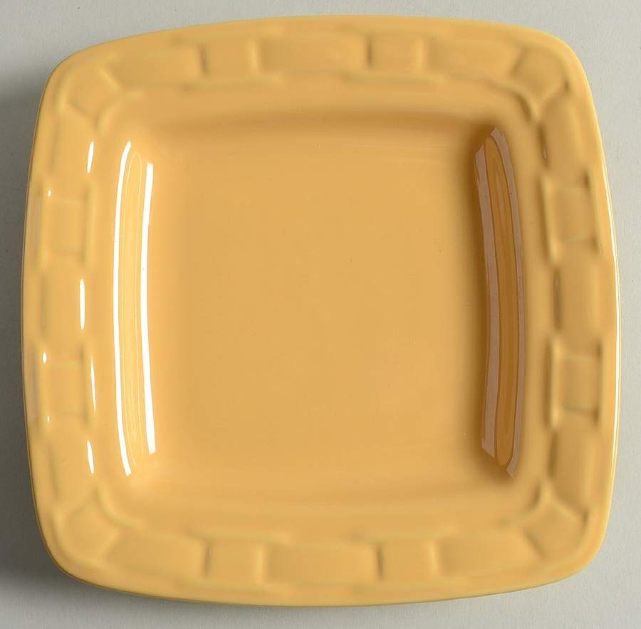 Woven Traditions Butternut Square Bread & Butter Plate by Longaberger-1