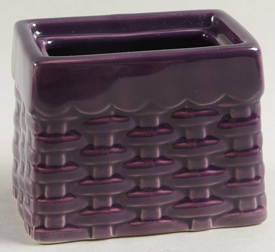 Woven Traditions Eggplant Trinket Box No Lid by Longaberger-1