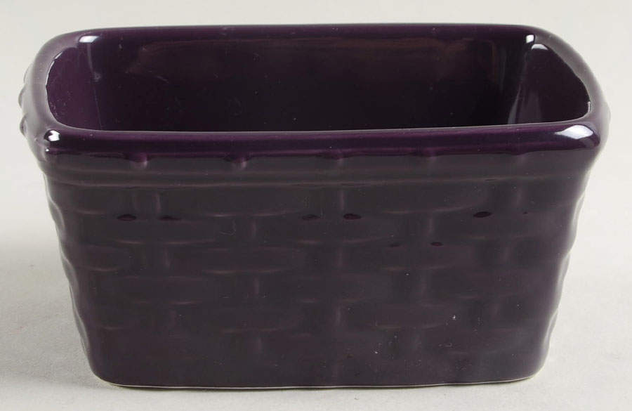 Woven Traditions Eggplant Miniature Loaf Pan by Longaberger-1