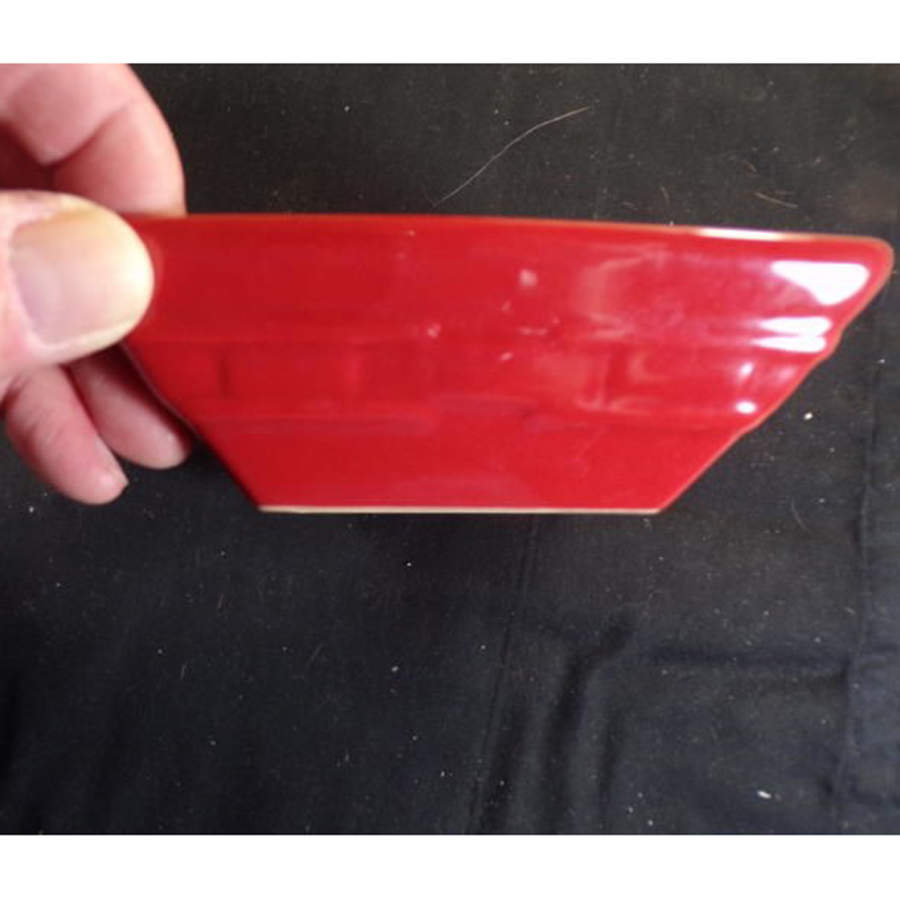 Woven Traditions Tomato (Red) 5" Square Tasting Bowl & Ceramic Spoon by Longaberger-1
