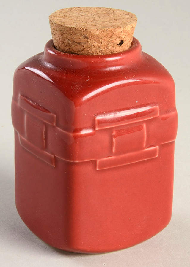 Woven Traditions Tomato (Red) Small Spice Jar & Cork Stopper by Longaberger-1