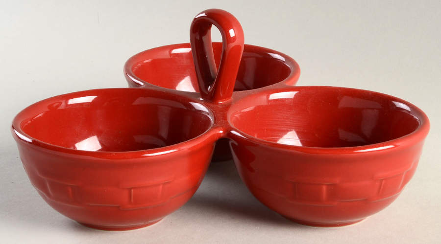Woven Traditions Tomato (Red) 3-Part Relish by Longaberger-1