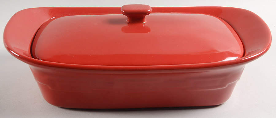 Woven Traditions Tomato (Red) 2.75 Quart Rectangular Casserole with Lid by Longaberger-1