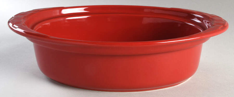 Woven Traditions Tomato (Red) 3 Qt Oval Covered Casserole No Lid by Longaberger-1
