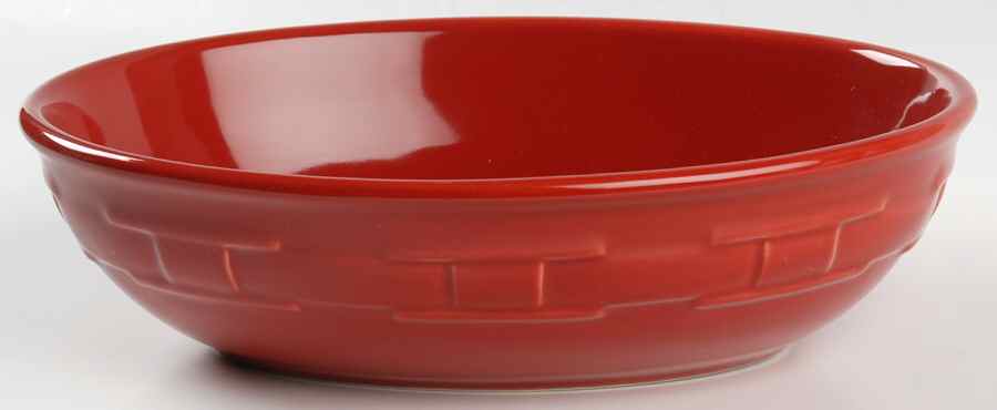Woven Traditions Tomato (Red) 9" Oval Vegetable Bowl by Longaberger-1