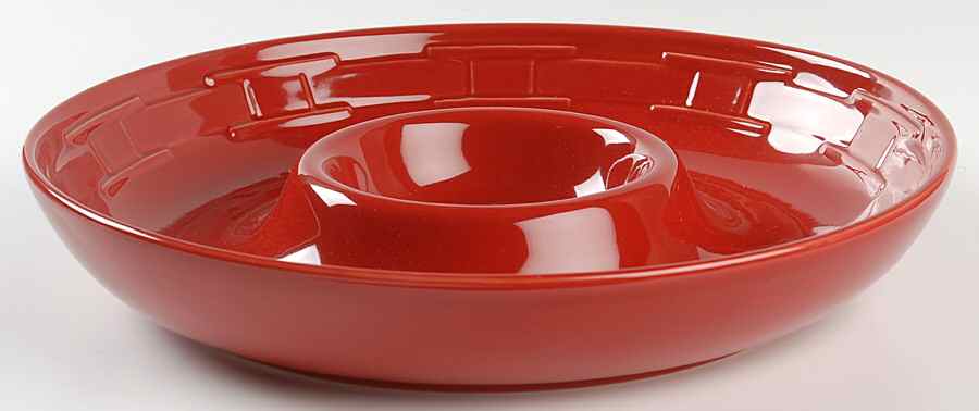 Woven Traditions Tomato (Red) 1 Piece Chip & Dip by Longaberger-1