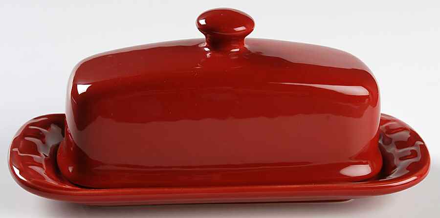 Woven Traditions Tomato (Red) 1/4 Lb Covered Butter by Longaberger-1