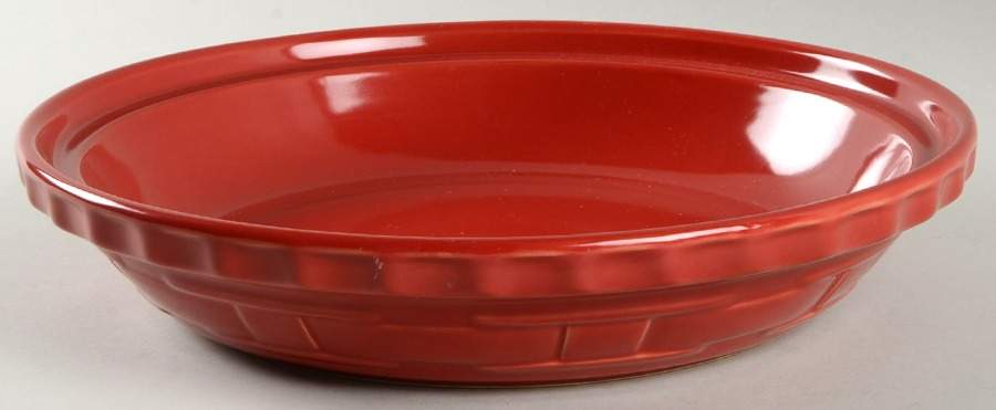 Woven Traditions Tomato (Red) 10" Pie Baking Plate by Longaberger-1