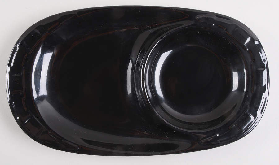 Woven Traditions Ebony Oval Snack Tray by Longaberger-1