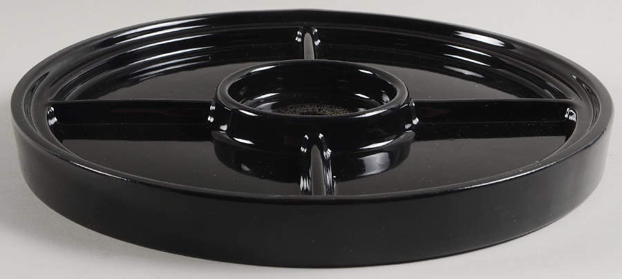 Woven Traditions Ebony Divided Plate for 8-in-1 Entertainer Set by Longaberger-1