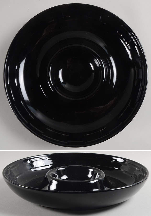 Woven Traditions Ebony 1 Piece Chip & Dip by Longaberger-1