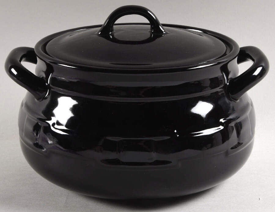 Woven Traditions Ebony Tureen &  Lid by Longaberger-1