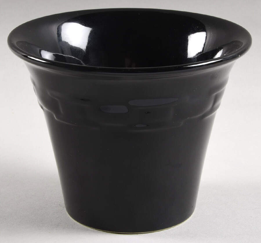 Woven Traditions Ebony 6" Flower Pot No Underplate by Longaberger-1