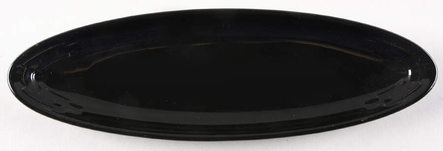 Woven Traditions Ebony 12" Oval Narrow Tray by Longaberger-1