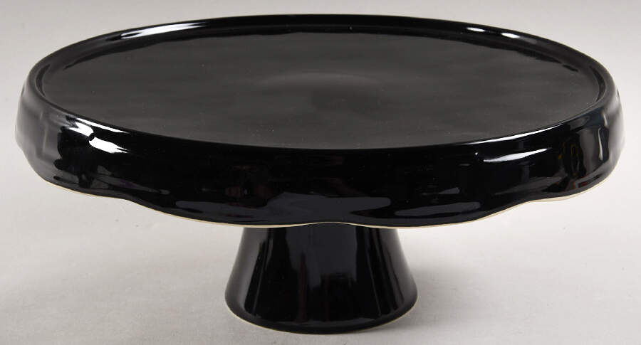 Woven Traditions Ebony 11" Diameter Pedestal Cake Stand by Longaberger-1