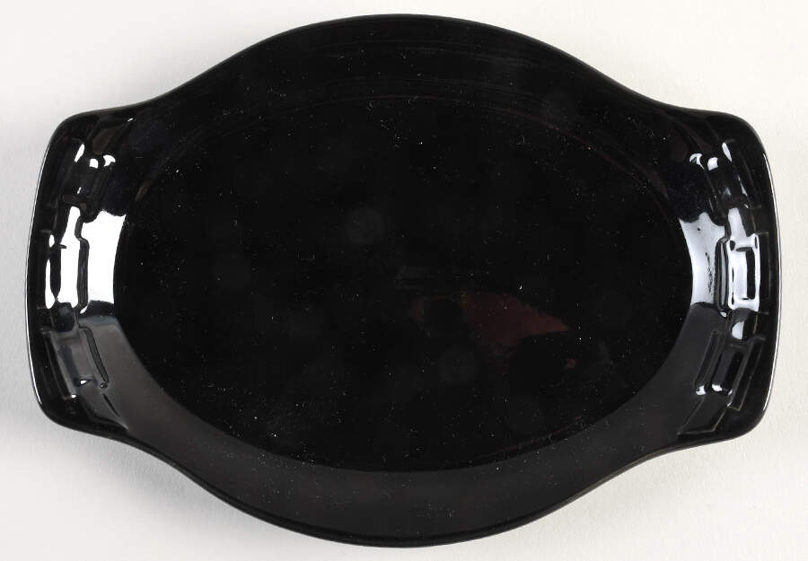 Woven Traditions Ebony 9" Oval Serving Platter by Longaberger-1